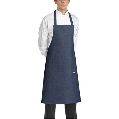 Egochef zástěra ke krku EGOchef s kapsou JEANS 70x90cm E-6103070F