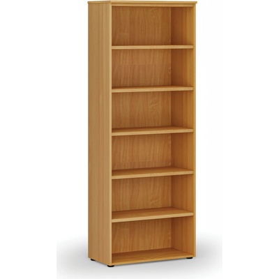Primo Kancelářský regál WOOD, 2128 x 800 x 420 mm, buk