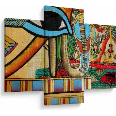 Obraz s egyptskými motívmi, trojdielne 90x60 cm