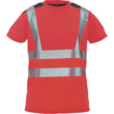Cerva Knoxfield HVPS HI-VIS tričko s reflexnými pruhmi červená 3XL