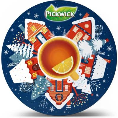 PICKWICK Kolekcia čajov v okrúhlej plechovke 45 vrecúšok