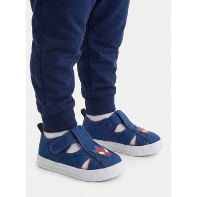 Papuče Spiderman pre chlapca tmavomodré