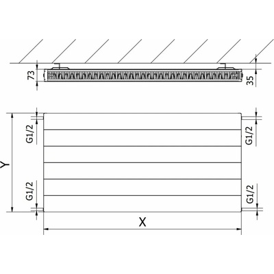 Mexen Line CL21 W421L-030-200-66 300 mm x 2000 mm antracit