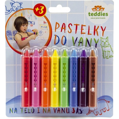 Teddies Pastelky do vany i na tělo 8 ks