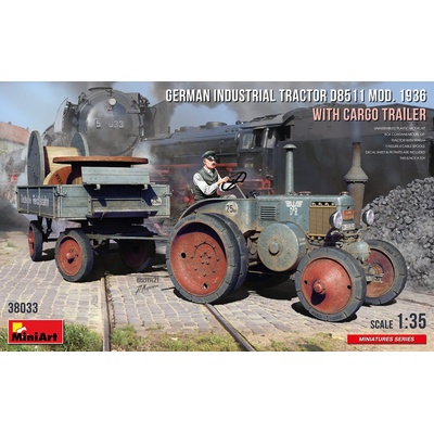 MiniArt German Tractor D8511 Mod. 1936 & Cargo Trailer 1:35