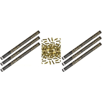 Konfety 80cm ZLATÉ METALICKÉ