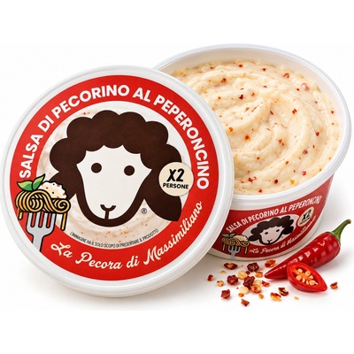 La pecora di massimiliano roztíratelný sýr pecorino s chilli papričkami 125 g