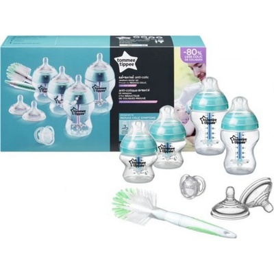 Tommee Tippee sada kojeneckých lahviček Advanced AntiColic s kartáčem
