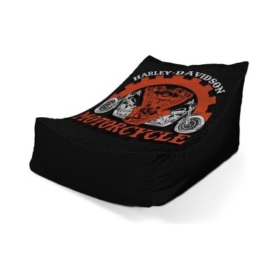 Sablio sedací vak lounge Harley-Davidson motor Černé pozadí 80 x 95 x 50 cm