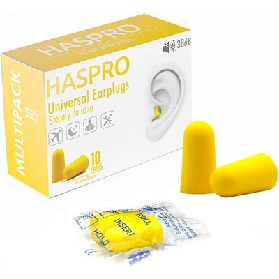 Haspro Multi10 špunty do uší žluté 10 párů