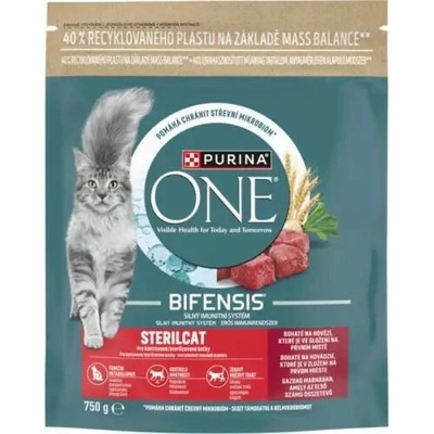 Purina One sterilcat + hovädzie k 0,75 kg