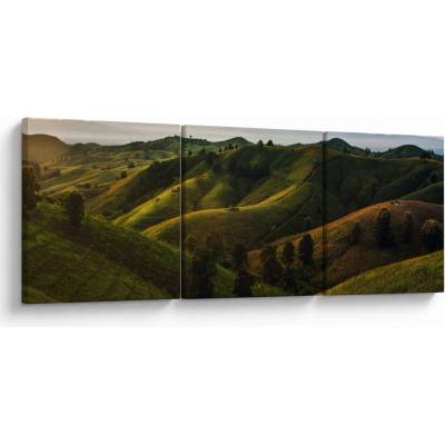 Obraz - Výhľad na thajské kopčeky, trojdielne 120x40 cm