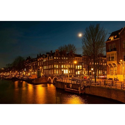 Dimex MS-5-0983 Vliesová fototapeta Amsterdamské domy rozměry 375 x 250 cm