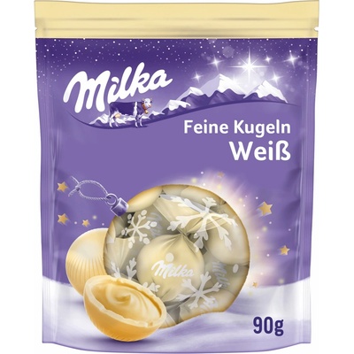 Milka jemné kuličky bílé 90 g