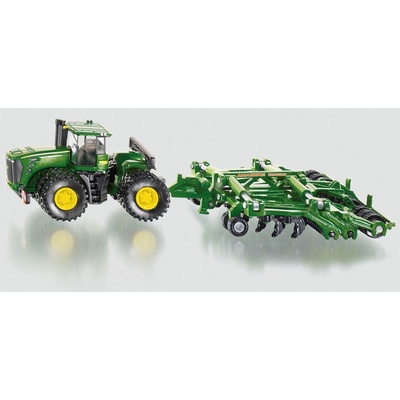 Siku Farmer Traktor John Deere 9630 s bránami Amazone Centaur 1:87