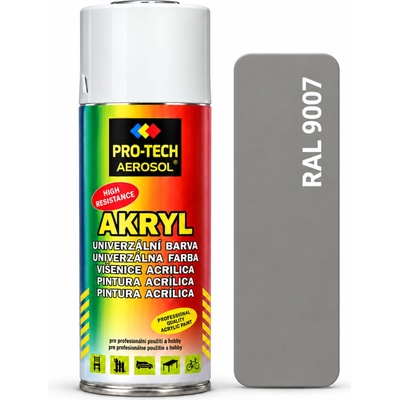 PRO-TECH akrylová farba v spreji 400 ml – sivá hliníková (RAL 9007)