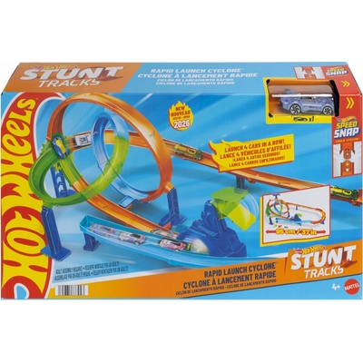 Mattel Hot Wheels Stunt Tracks Rapid Launch Cyclone JHK73