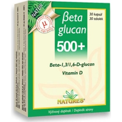 Natures Beta glukán 500+ 30 kapsúl