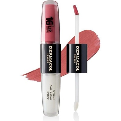 Dermacol 16H Lip Colour dlhotrvajúci rúž a lesk na pery 01 Bella Aura 2 x 4 ml
