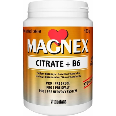Magnex Citrate 375mg+B6 100 chew tablet