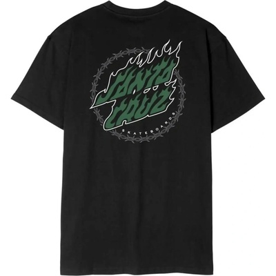 Santa Cruz WIRED FLAME DOT CHEST T-SHIRT BLACK