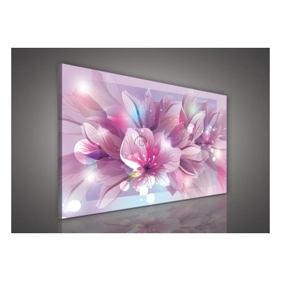 Obraz na plátne obdĺžník - OB0144 - Ružové kvety 100cm x 75cm - O1