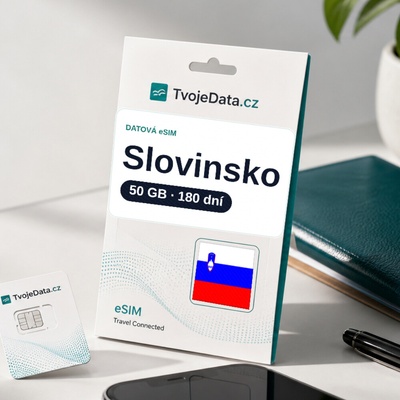 eSIM Slovinsko 50 GB / 179 dní