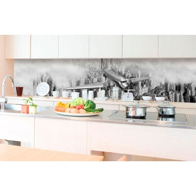 Dimex KI-350-039 Samolepicí fototapeta do kuchyně Letadlo rozměry 350 x 60 cm
