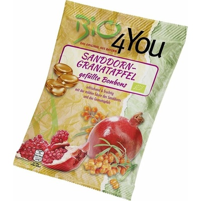 BIO4You Bonbóny rakytník granátové jablko 75 g