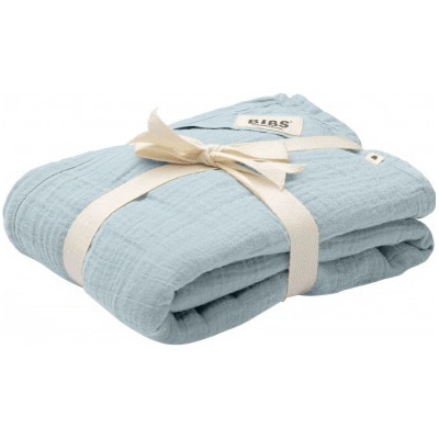 BIBS mušelínová zavinovačka z BIO bavlny Baby Blue
