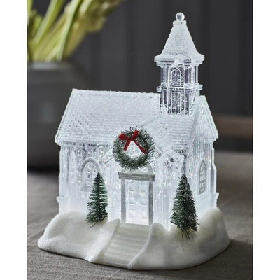 Markslöjd Dekorace kostel CHAPELLE 3x LED 0,5 W bílá-transp. 23 x 17 x 14 cm