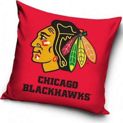 TipTrade Velurový vankúš NHL Chicago Blackhawks 40x40