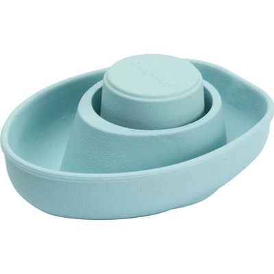 Plan Toys Gumová rozkladacia loď Pastel Blue 580