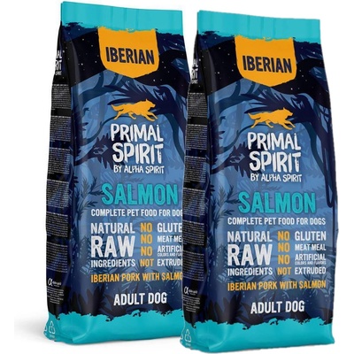 Primal Spirit Dog 70% Iberian Pork with Salmon 2 x 12 kg