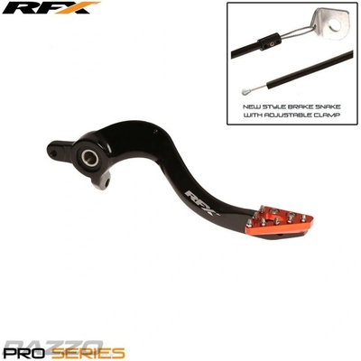 Brzdový pedál RFX ST Rear Brake Pedal KTM 125-530, Husaberg, Husqvarna Orange