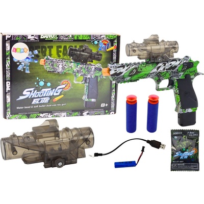 Tomido Elektrická Pistole Na Vodní Kuličky Šipky 2v1 Zelená