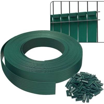 VOUNOT® PVC lamely na ochranu soukromí 75 m x 4,7 cm 150 klipů Kvalitní ochranné pásky na ochranu