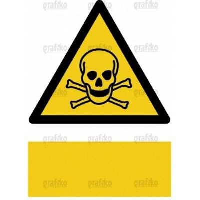 Grafiko | Nebezpečí otravy - Text obrázku (tabulka s vlastním textem), Materiál Hliník, Rozměr 297x210mm