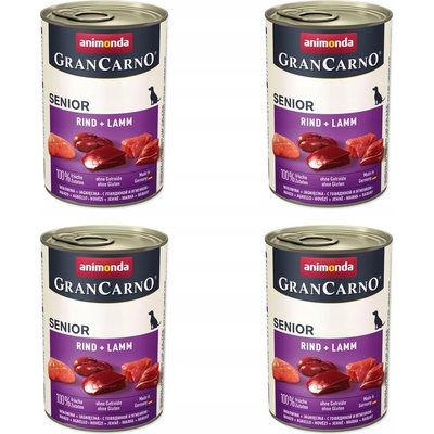 Animonda Gran Carno Senior Hovězí a jehně 4 x 400 g – Hledejceny.cz