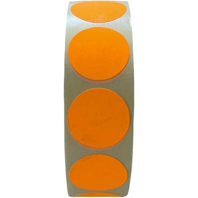 Etikety, oranžová, kruhové, priemer 20 mm, 1000 etikiet/ role