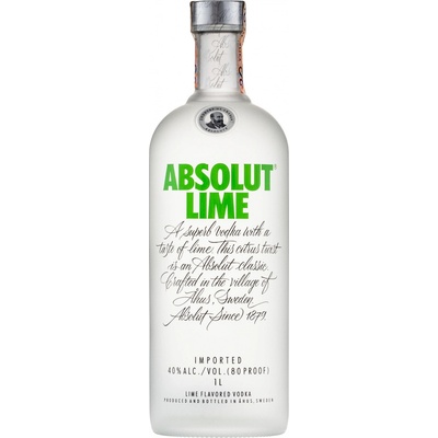Absolut Lime 40% 1 l (holá láhev)