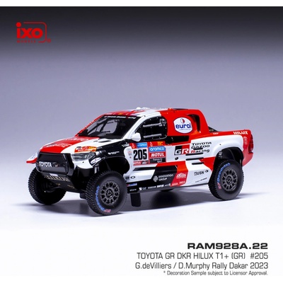 IXO Toyota GR DKR Hilux T1+ Rally Dakar 2023 205 de Villiers Murphy 1:43