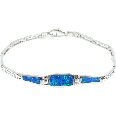 Jan Kos jewellery stříbrný náramek s modrým opálem 12118784