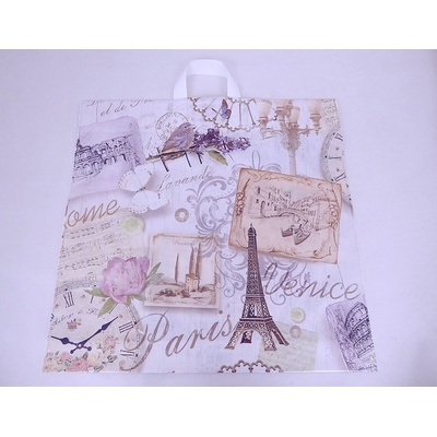 Lika Taška PE XXL oboustranná Lika Paříž 50x50cm s uchy