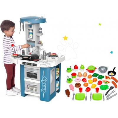 Smoby Set kuchyňka s technickým vybavením Tech Edition elektronická s nádobím a potravinami 50 dílů jako Dárek