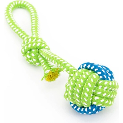 Reedog bavlněné lano s míčem 22 cm zelená