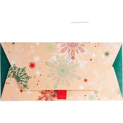 Artebene dárková obálka - přání vánoční vločky 23 x 11 cm