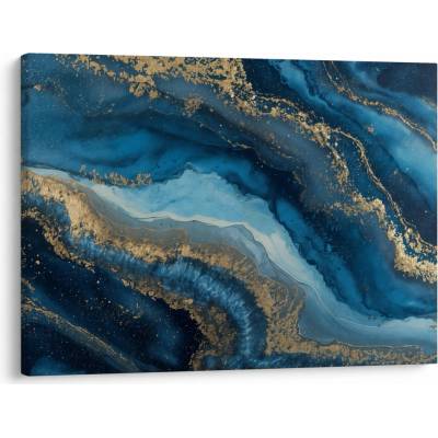 Obraz - Modrá mramorová abstrakcia, jednodielne 70x50 cm