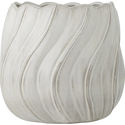 Bloomingville Bílý kameninový květináč Isidora 20 cm