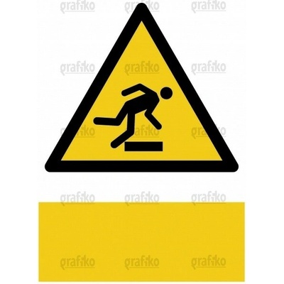 Grafiko | Nebezpečí zakopnutí - Text obrázku (tabulka s vlastním textem), Materiál Hliník, Rozměr 297x210mm